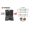 Набор инструментов 125+6 предметов 1/4" 1/2"(6-гран.)(4-36мм,36-12гр.)+(ключи трещоточные:8х10,12х13. Большой выбор на сайте Трейдимпорт