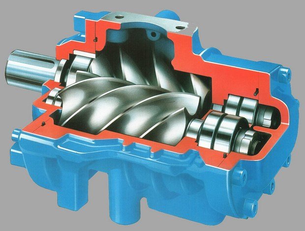 Устройство винтового компрессора