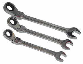 На сайте Трейдимпорт можно недорого купить Ключ комбинированный трещоточный c шарниром 18мм BaumAuto BM600718F. 